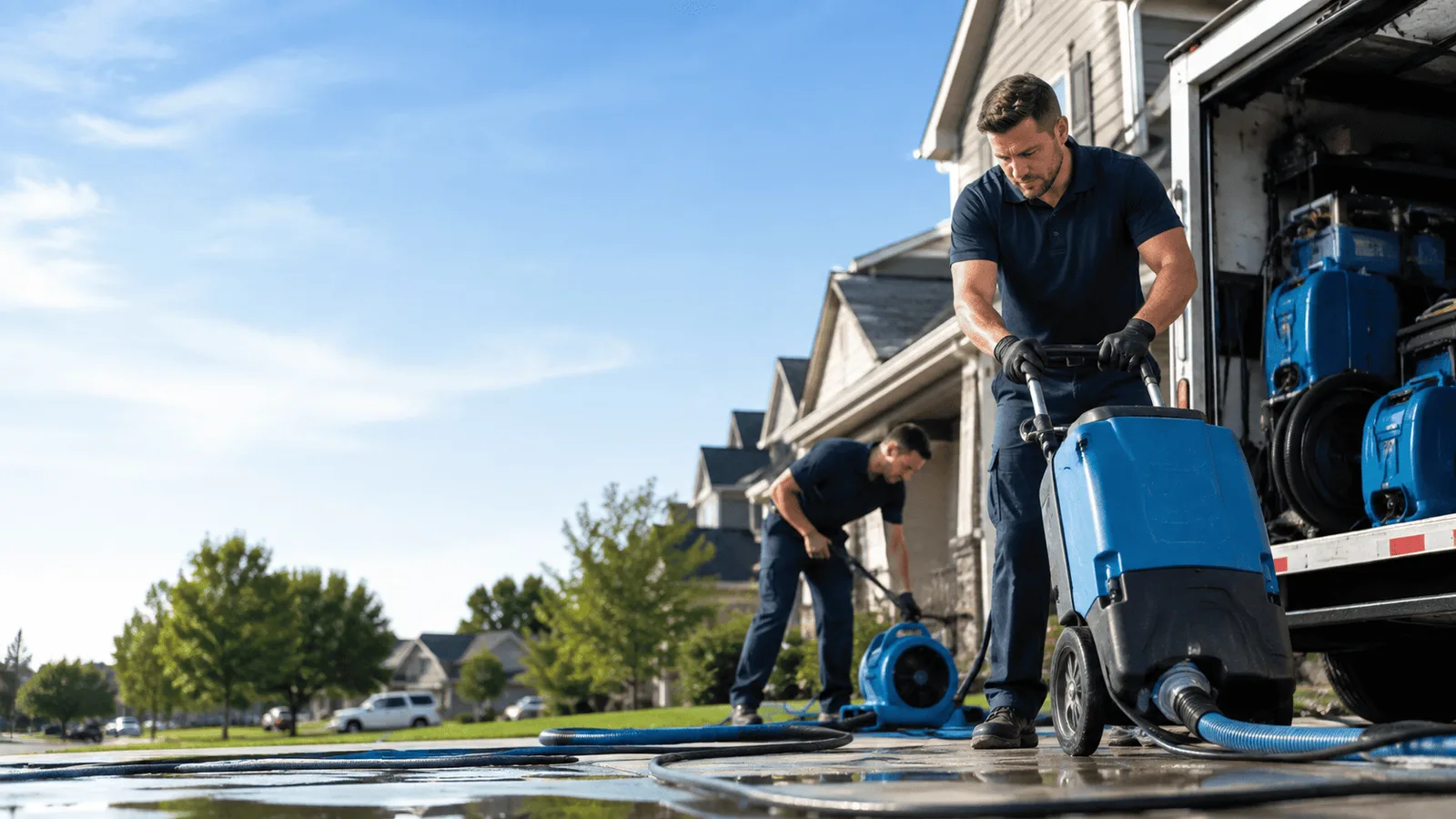 Basement Flooding being performed in South Mills, NC